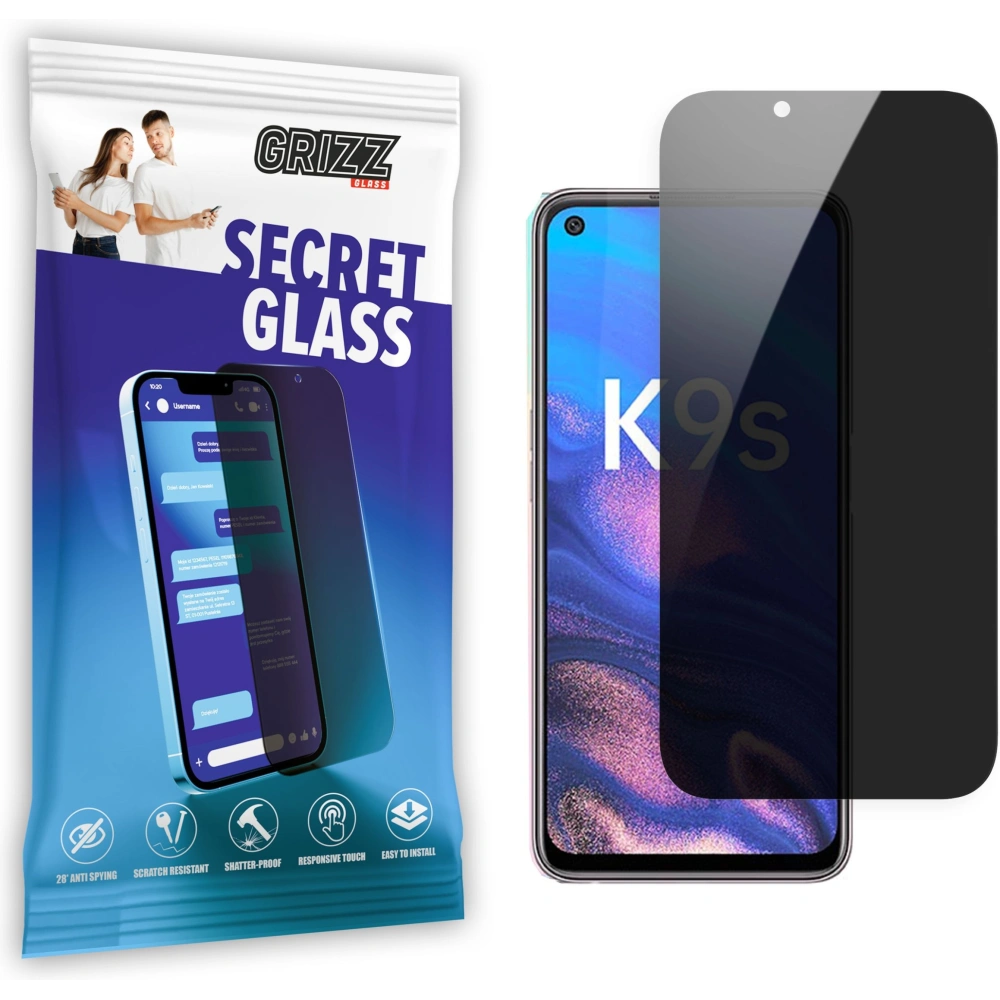 Matowe szkło prywatyzujące GrizzGlass SecretGlass do Oppo K9s