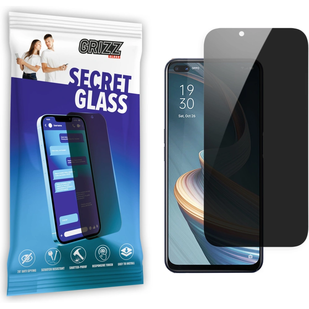Matowe szkło prywatyzujące GrizzGlass SecretGlass do Oppo Reno 4Z 5G