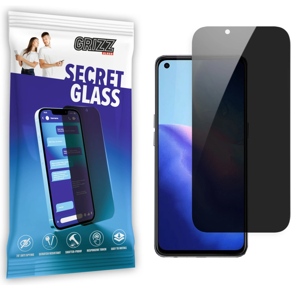 Matowe szkło prywatyzujące GrizzGlass SecretGlass do Oppo Reno 5 5G