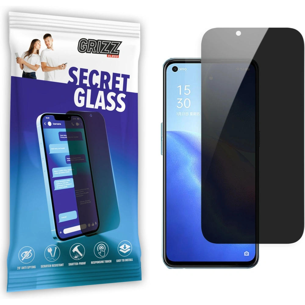 Matowe szkło prywatyzujące GrizzGlass SecretGlass do Oppo Reno 5 K 5G