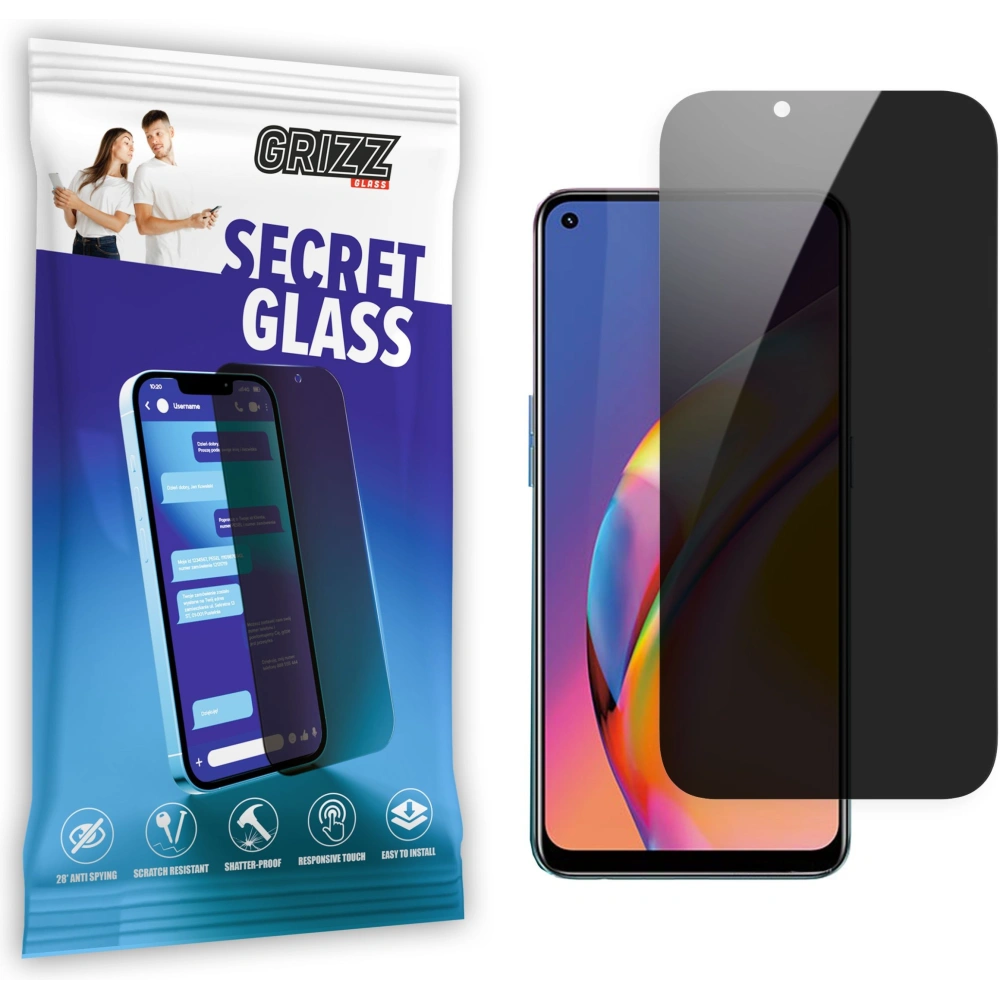 Matowe szkło prywatyzujące GrizzGlass SecretGlass do Oppo Reno 5 Lite