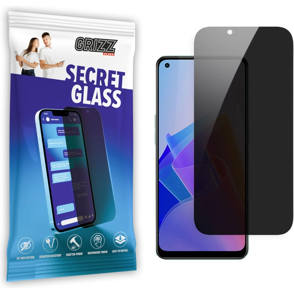 Matowe szkło prywatyzujące GrizzGlass SecretGlass do Oppo Reno 7 Pro 5G