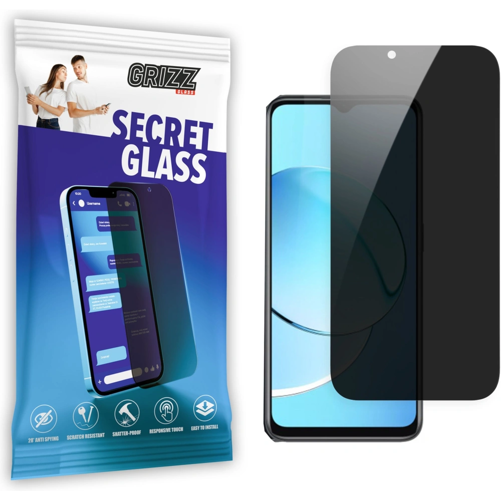 Matowe szkło prywatyzujące GrizzGlass SecretGlass do Realme 10 5G