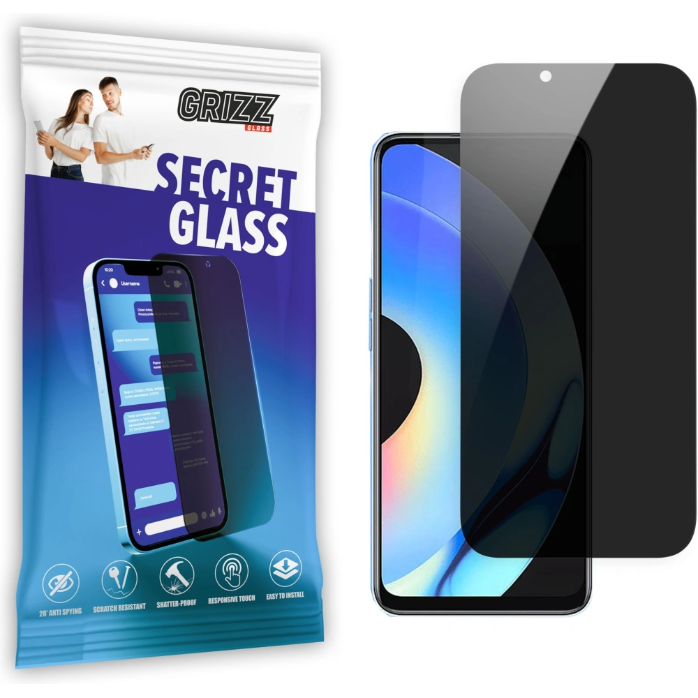 Matowe szkło prywatyzujące GrizzGlass SecretGlass do Realme 10s