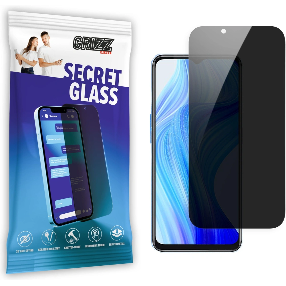Matowe szkło prywatyzujące GrizzGlass SecretGlass do Realme 10T