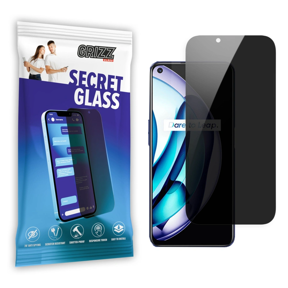 Matowe szkło prywatyzujące GrizzGlass SecretGlass do Realme 8 5G