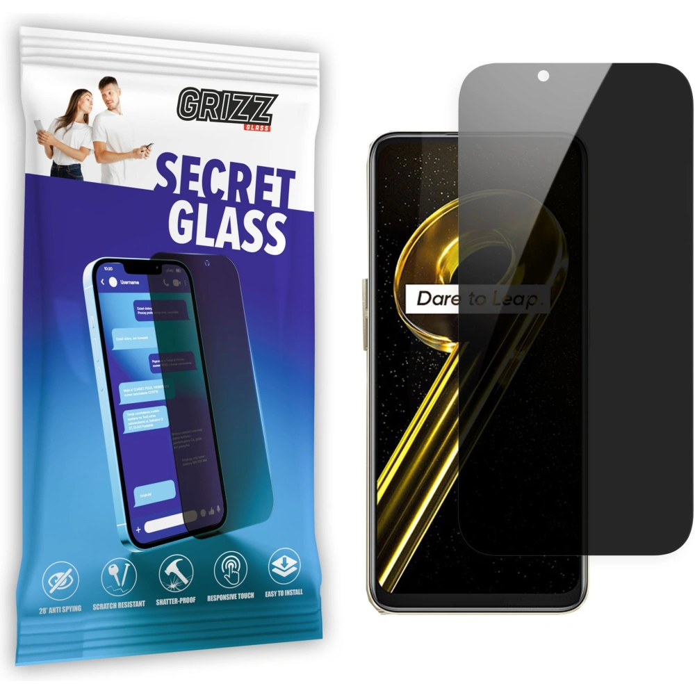 Matowe szkło prywatyzujące GrizzGlass SecretGlass do Realme 9i 5G