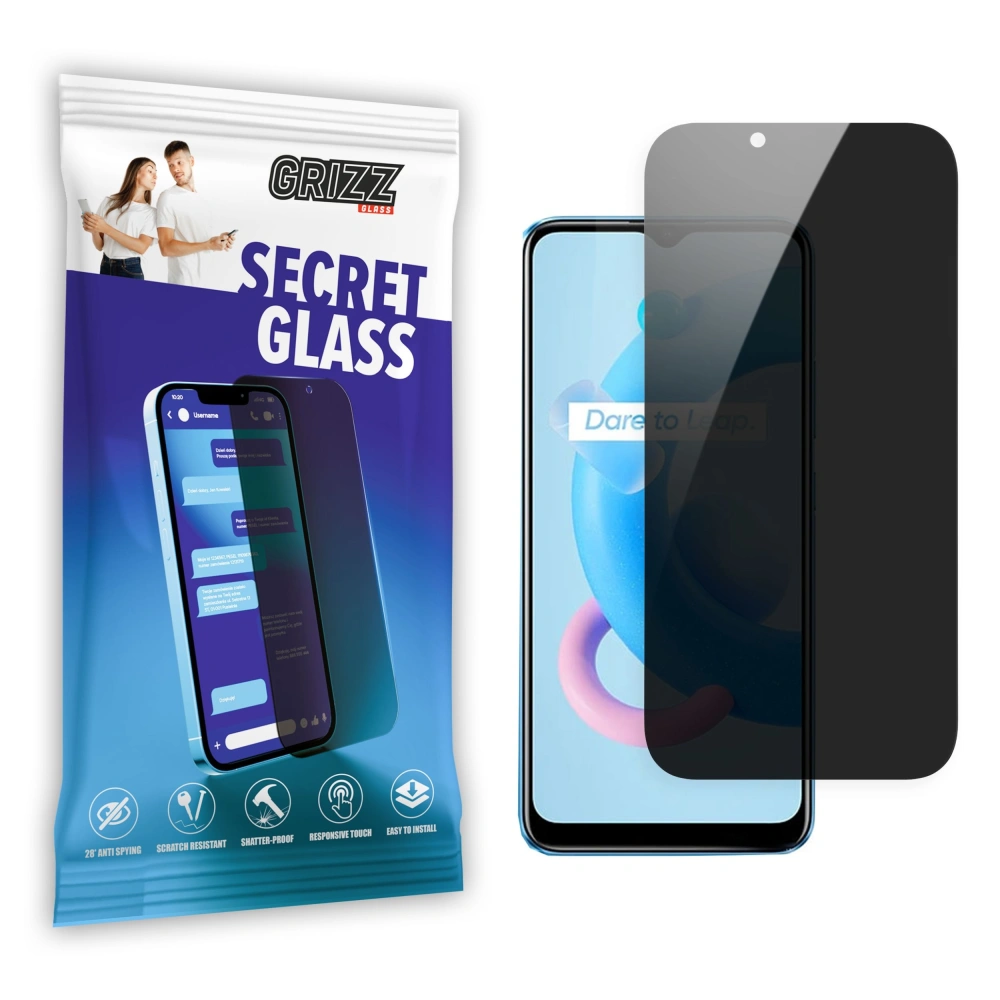 Matowe szkło prywatyzujące GrizzGlass SecretGlass do Realme C20A