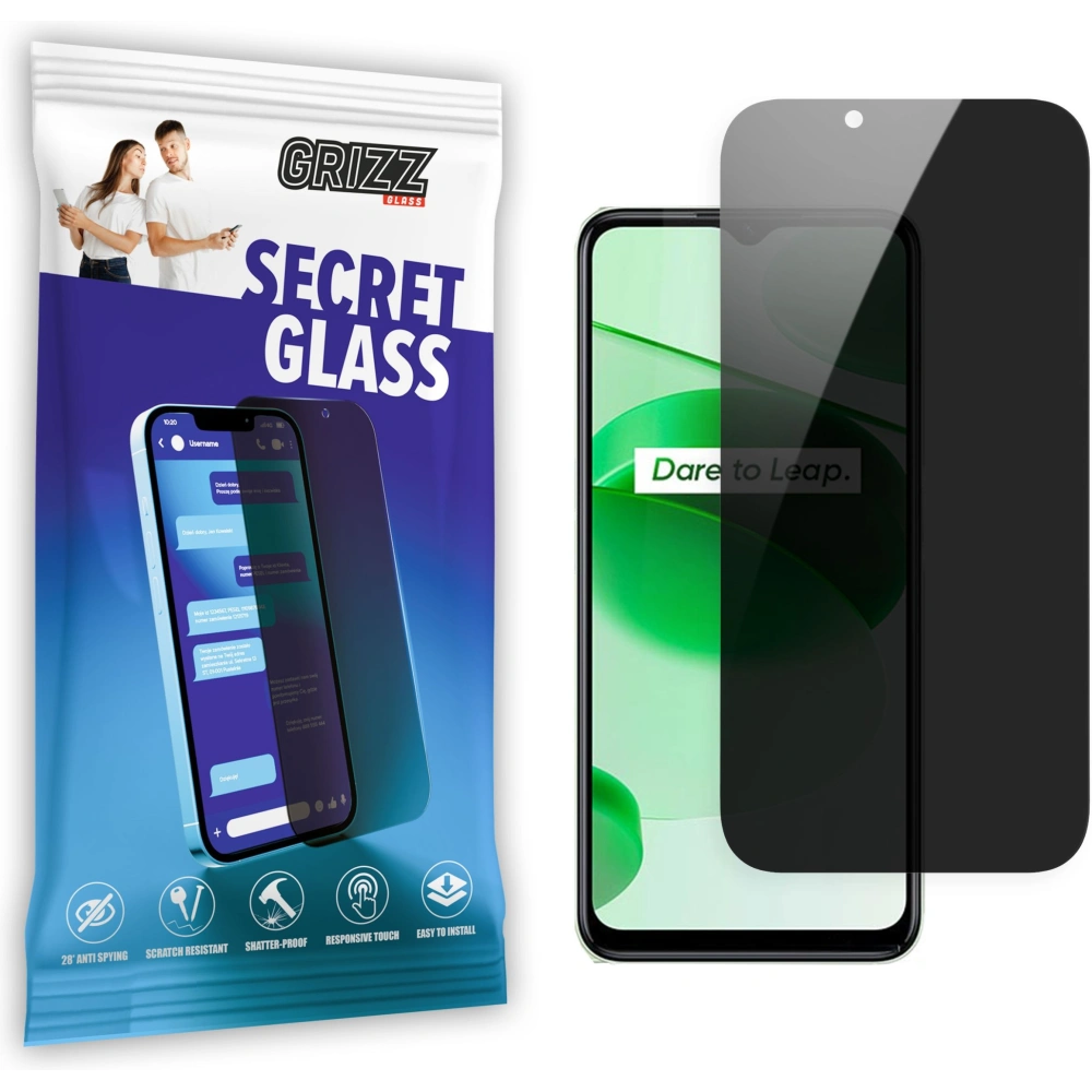 Matowe szkło prywatyzujące GrizzGlass SecretGlass do Realme C35