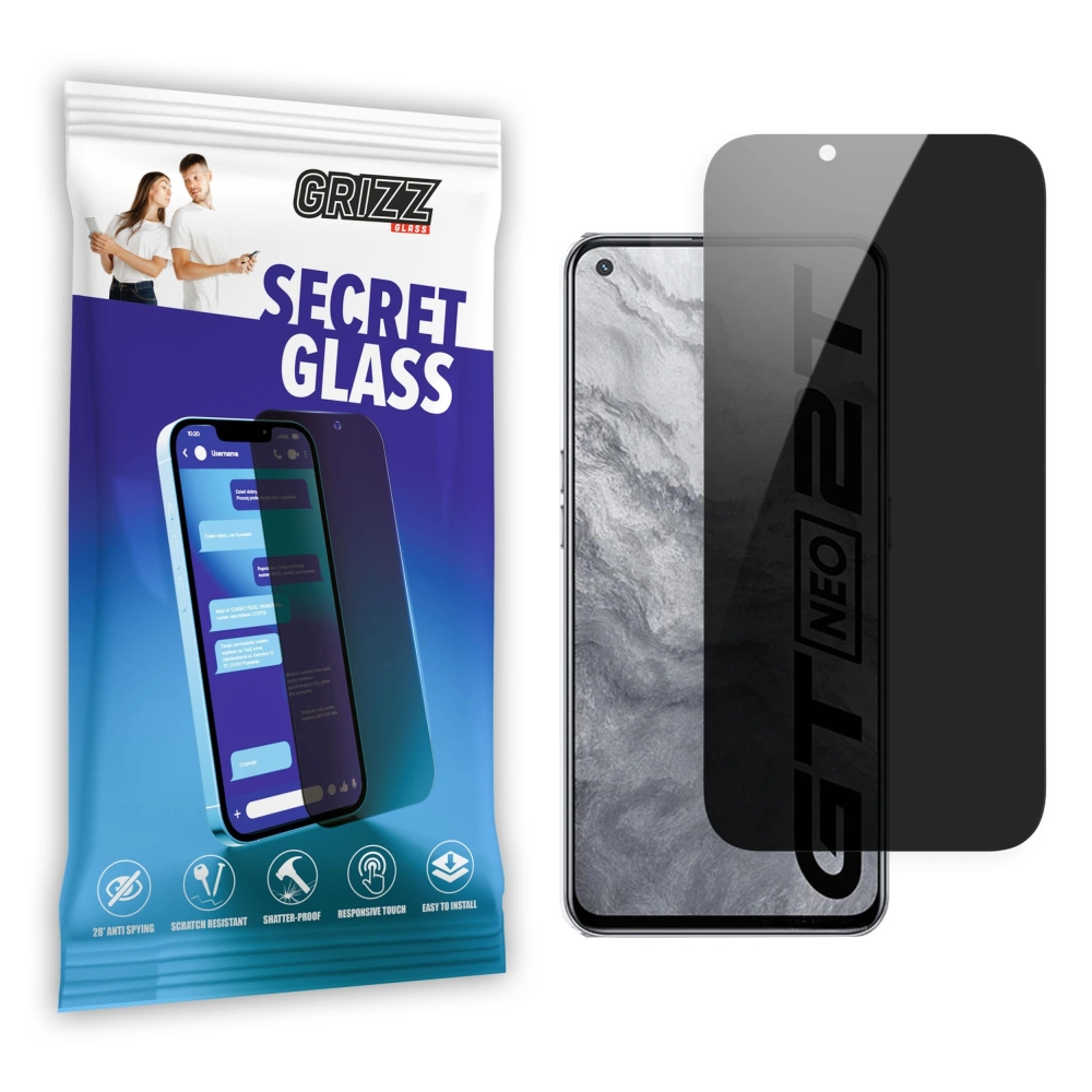 Matowe szkło prywatyzujące GrizzGlass SecretGlass do Realme GT 2 Pro 5G