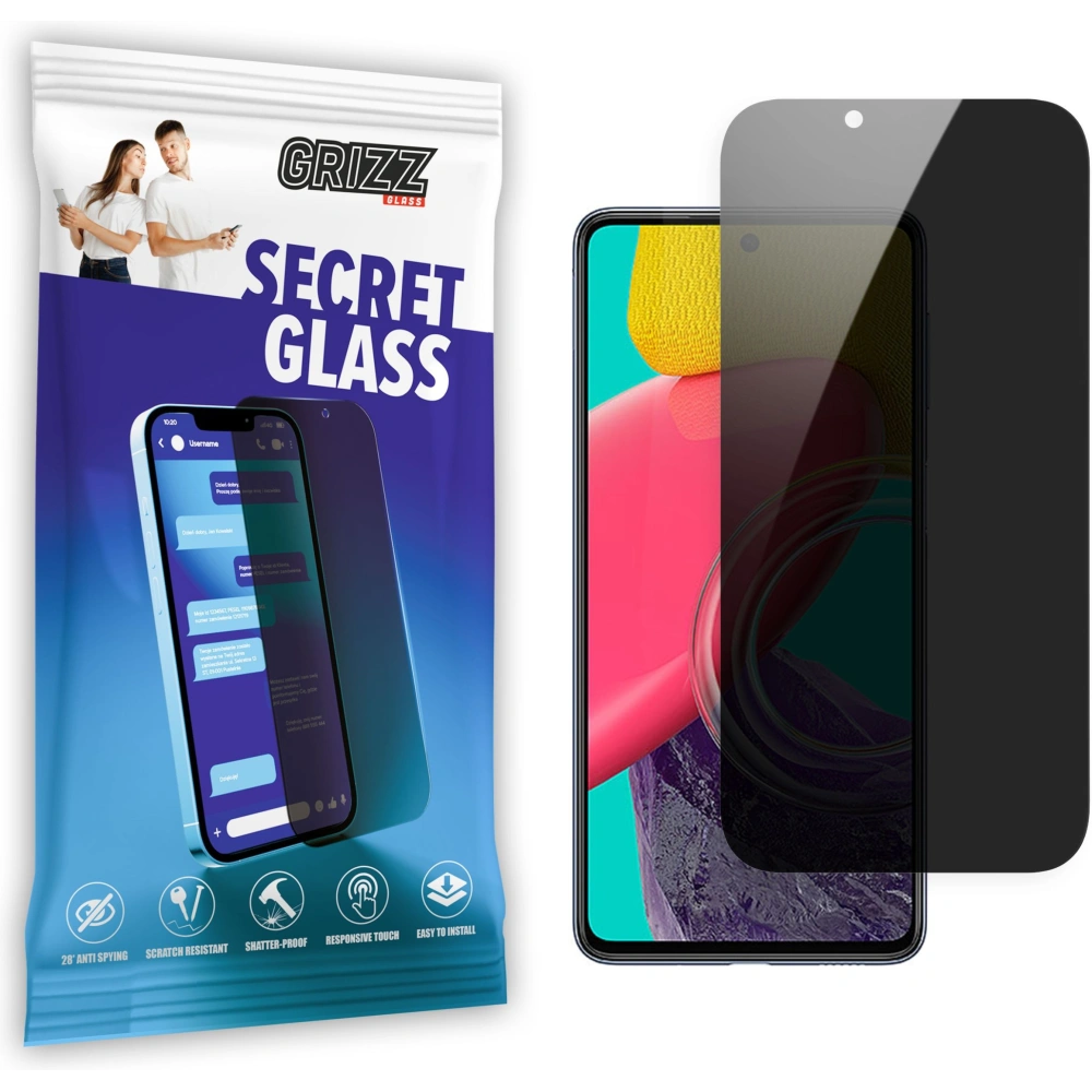 Matowe szkło prywatyzujące GrizzGlass SecretGlass do Samsung Galaxy M53