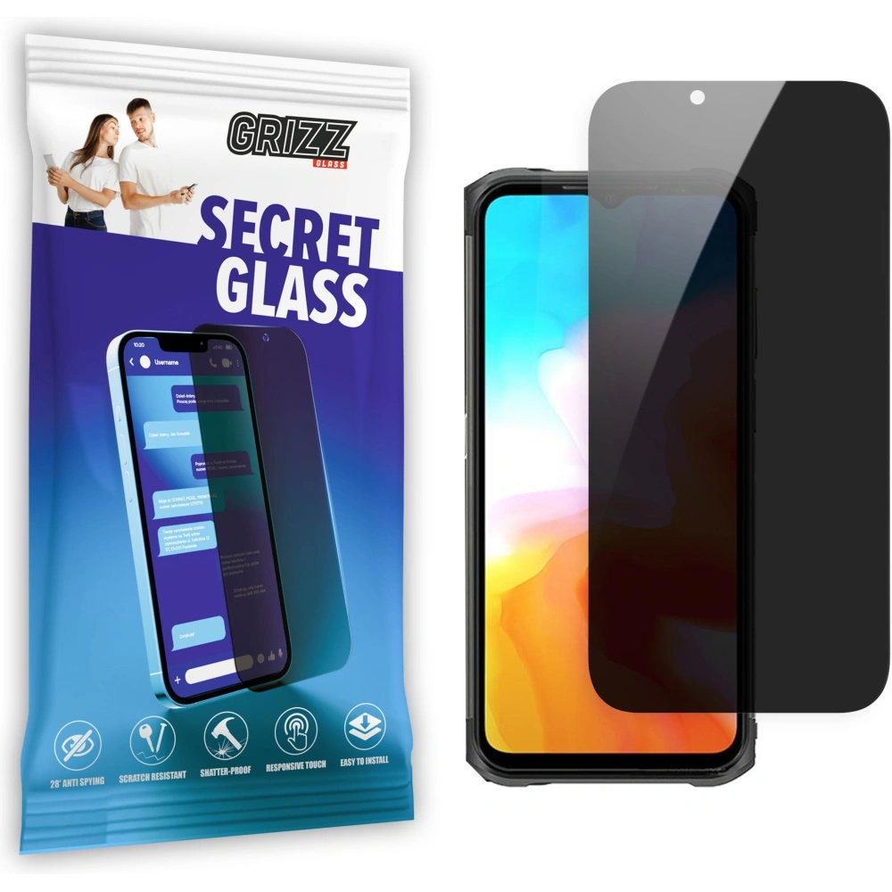 Matowe szkło prywatyzujące GrizzGlass SecretGlass do Ulefone Armor 12