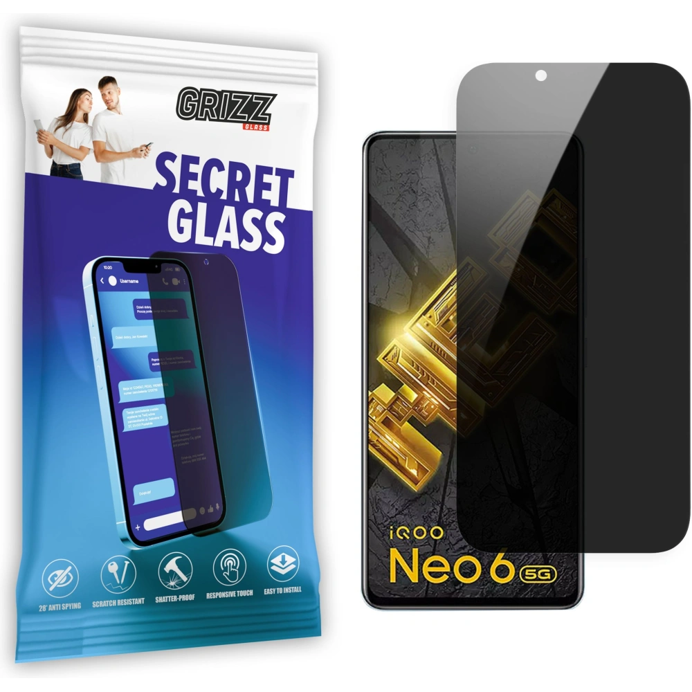 Matowe szkło prywatyzujące GrizzGlass SecretGlass do Vivo IQOO Neo 6