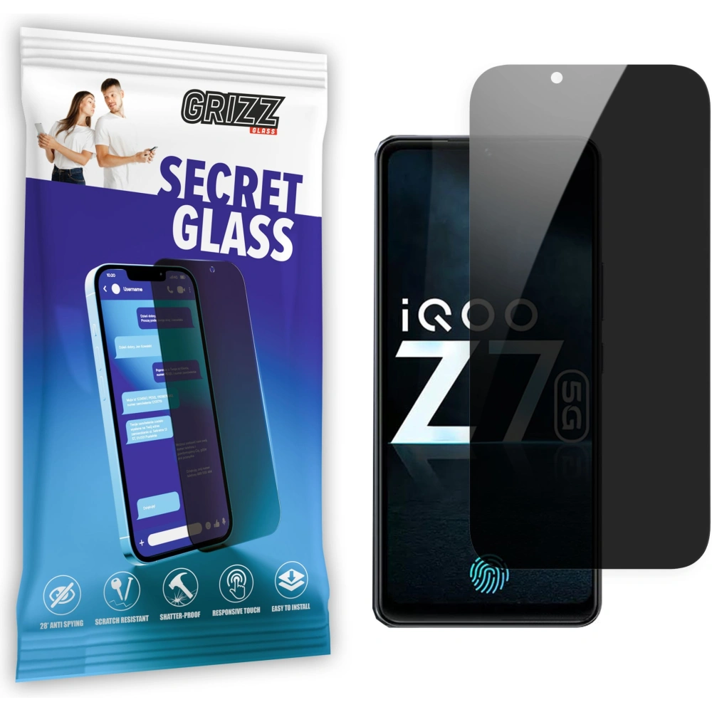 Matowe szkło prywatyzujące GrizzGlass SecretGlass do Vivo IQOO Z7