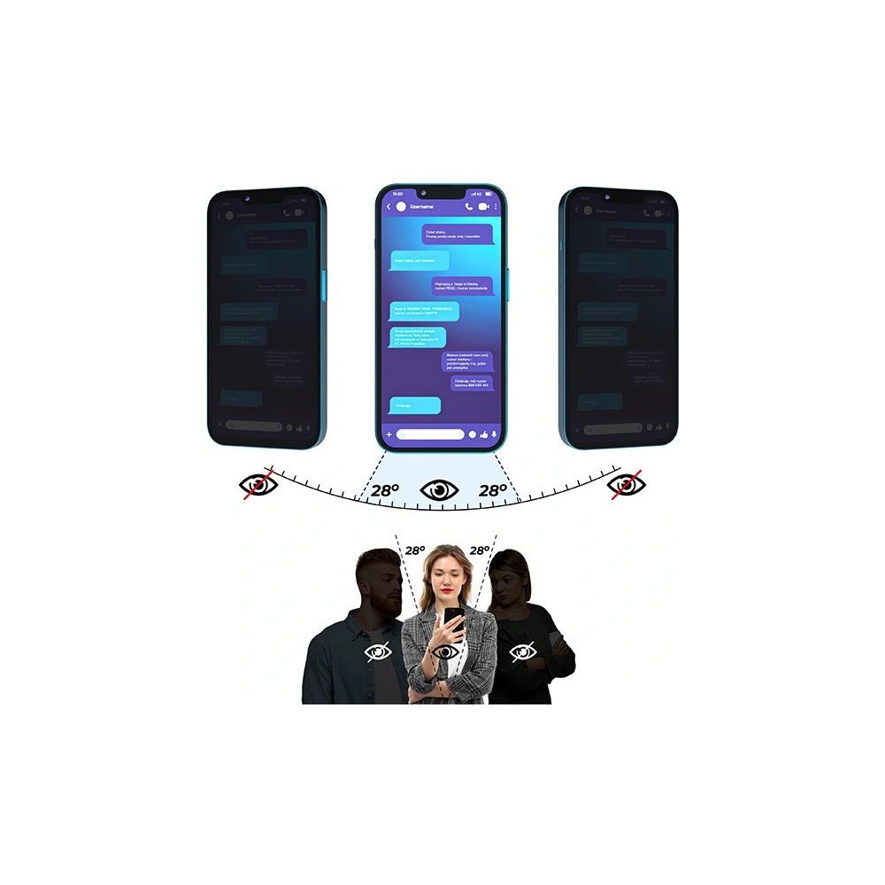 Matowe szkło prywatyzujące GrizzGlass SecretGlass do Vivo V23