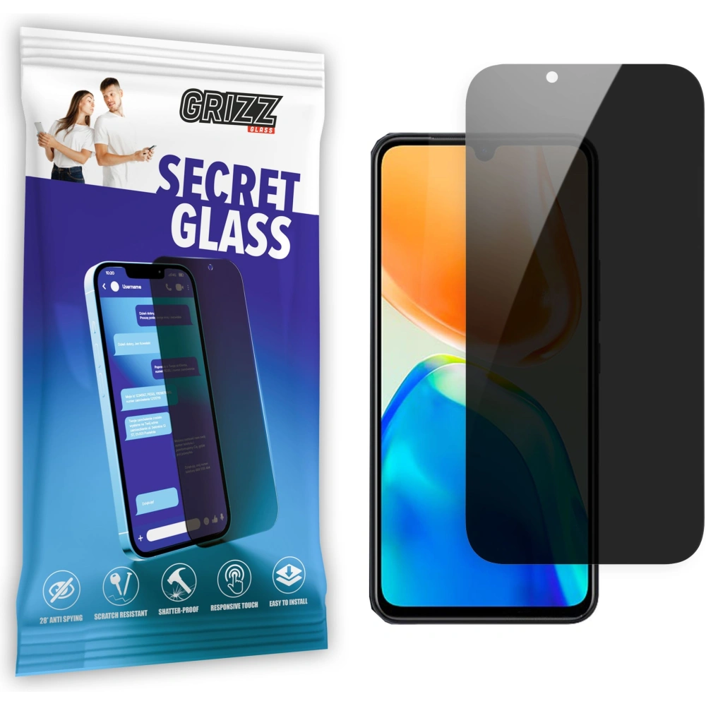 Matowe szkło prywatyzujące GrizzGlass SecretGlass do Vivo V25e