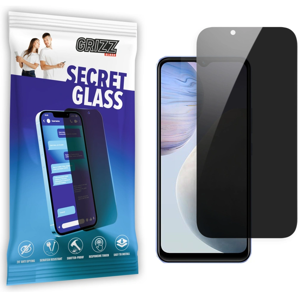 Matowe szkło prywatyzujące GrizzGlass SecretGlass do Vivo Y02A
