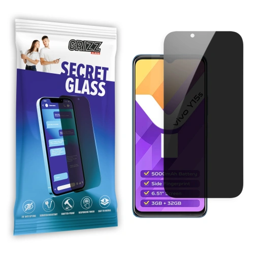 Matowe szkło prywatyzujące GrizzGlass SecretGlass do Vivo Y15s