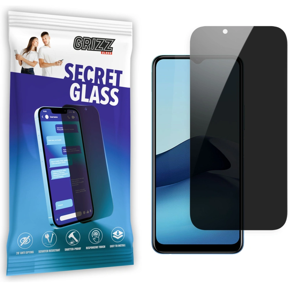 Matowe szkło prywatyzujące GrizzGlass SecretGlass do Vivo Y20T