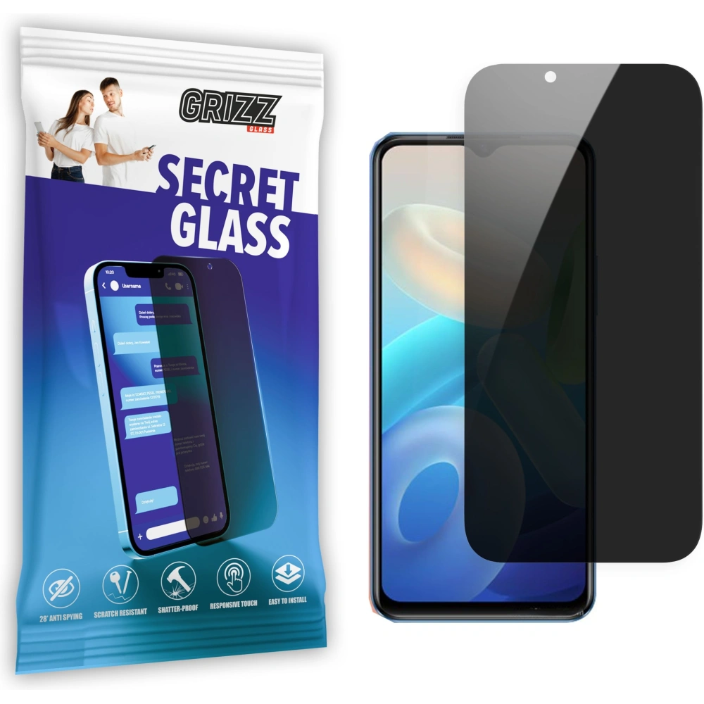 Matowe szkło prywatyzujące GrizzGlass SecretGlass do Vivo Y75 5G