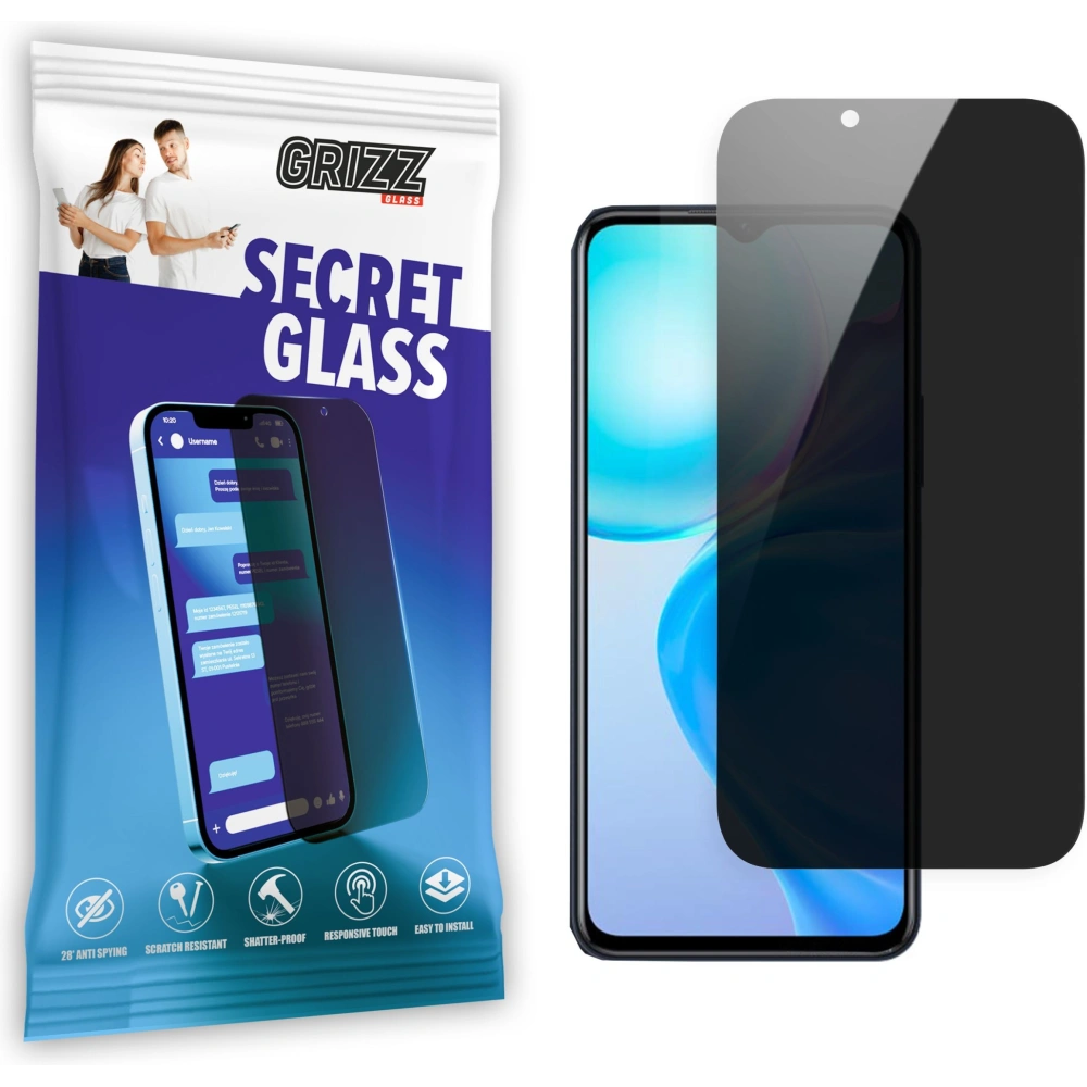 Matowe szkło prywatyzujące GrizzGlass SecretGlass do Vivo Y77e