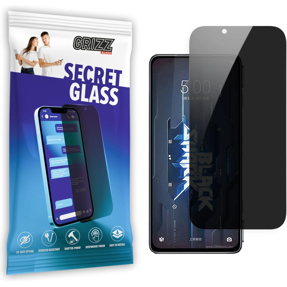 Hurtownia GSM - Sticlă de confidențialitate GrizzGlass SecretGlass pentru Xiaomi BlackShark 5RS - GRZ5931 - {ean13} - Hurt