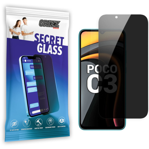 Hurtownia GrizzGlass - 5904063578344 - GRZ5942 - Szkło prywatyzujące GrizzGlass SecretGlass do Xiaomi POCO C3 - B2B homescreen