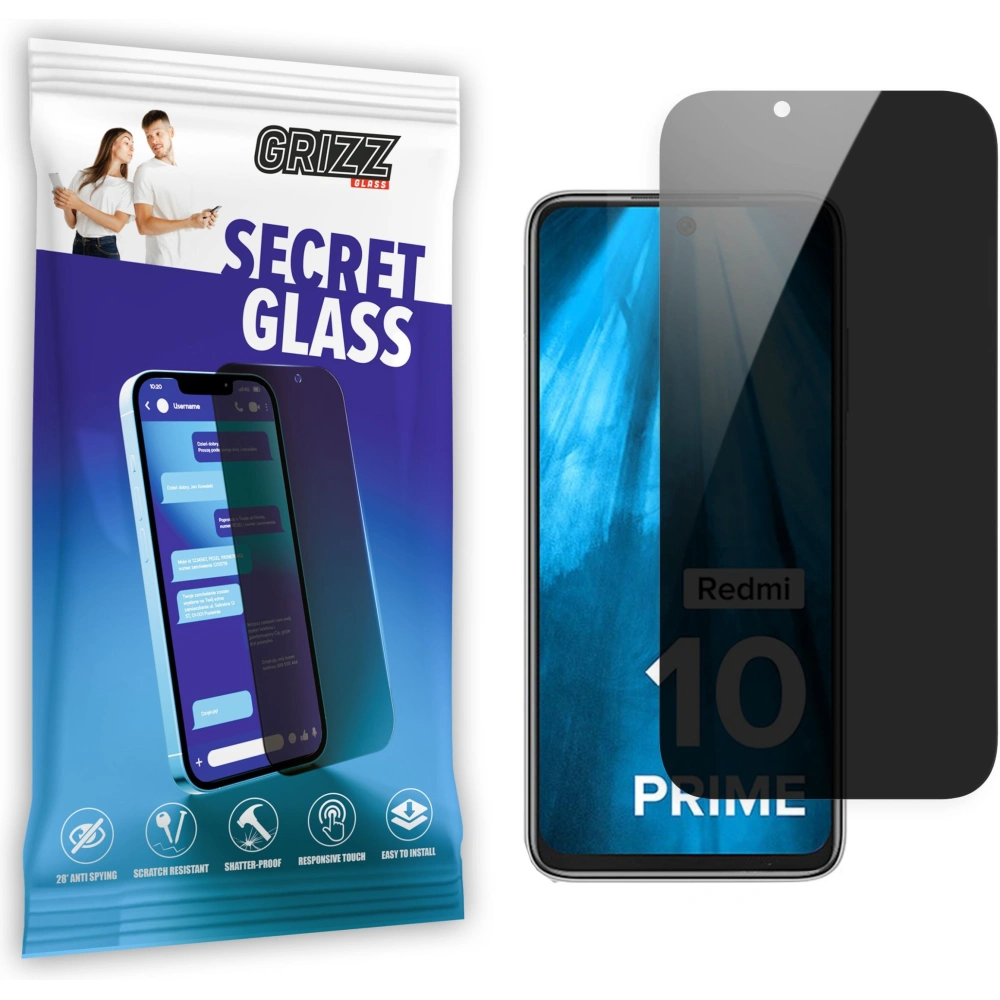 Hurtownia GSM - GrizzGlass Xiaomi Sichtschutzglas SecretGlass für Redmi 10 Prime 2022 - GRZ5956 - {ean13} - Hurt