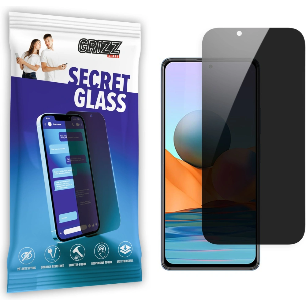 Hurtownia GSM - Privatizáló üveg GrizzGlass SecretGlass a Xiaomi Redmi Note 10 Pro Max-hoz - GRZ5983 - {ean13} - Hurt