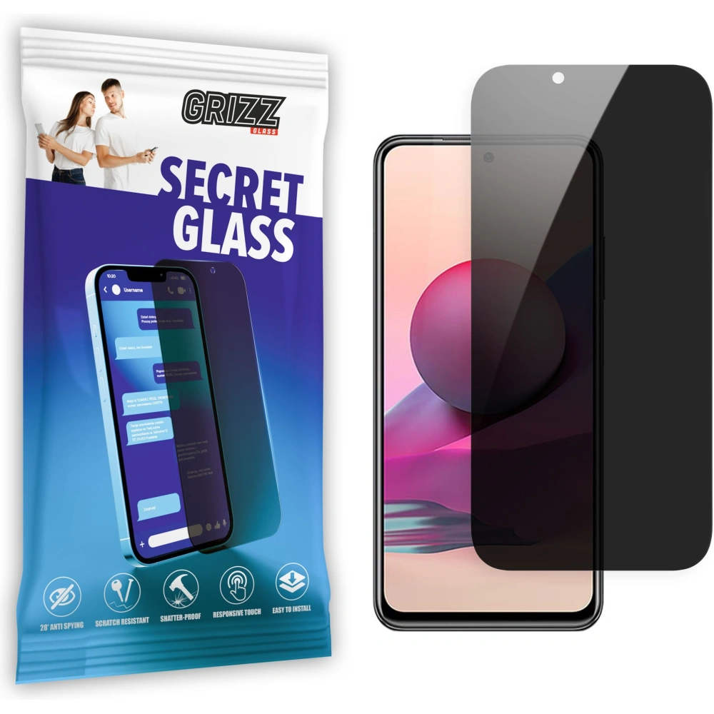 Matowe szkło prywatyzujące GrizzGlass SecretGlass do Xiaomi Redmi Note 10s