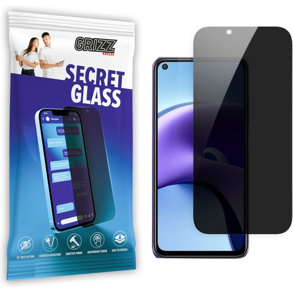 Hurtownia GSM - Sklo privatizující GrizzGlass SecretGlass pro Xiaomi Redmi Note 9 5G - GRZ6005 - {ean13} - Hurt