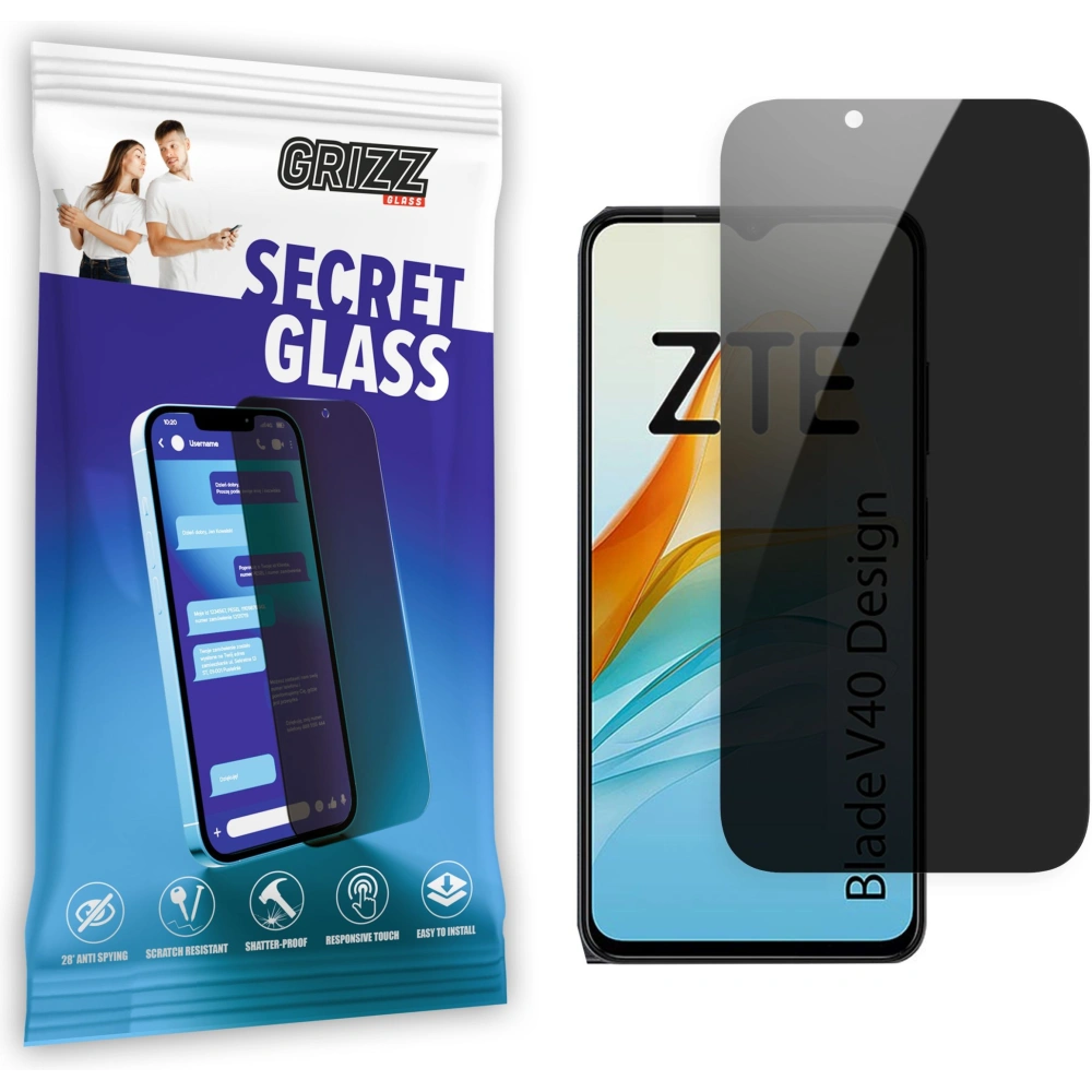 Hurtownia GSM - Sklo privatizující GrizzGlass SecretGlass pro ZTE Blade V40 Design - GRZ6012 - {ean13} - Hurt
