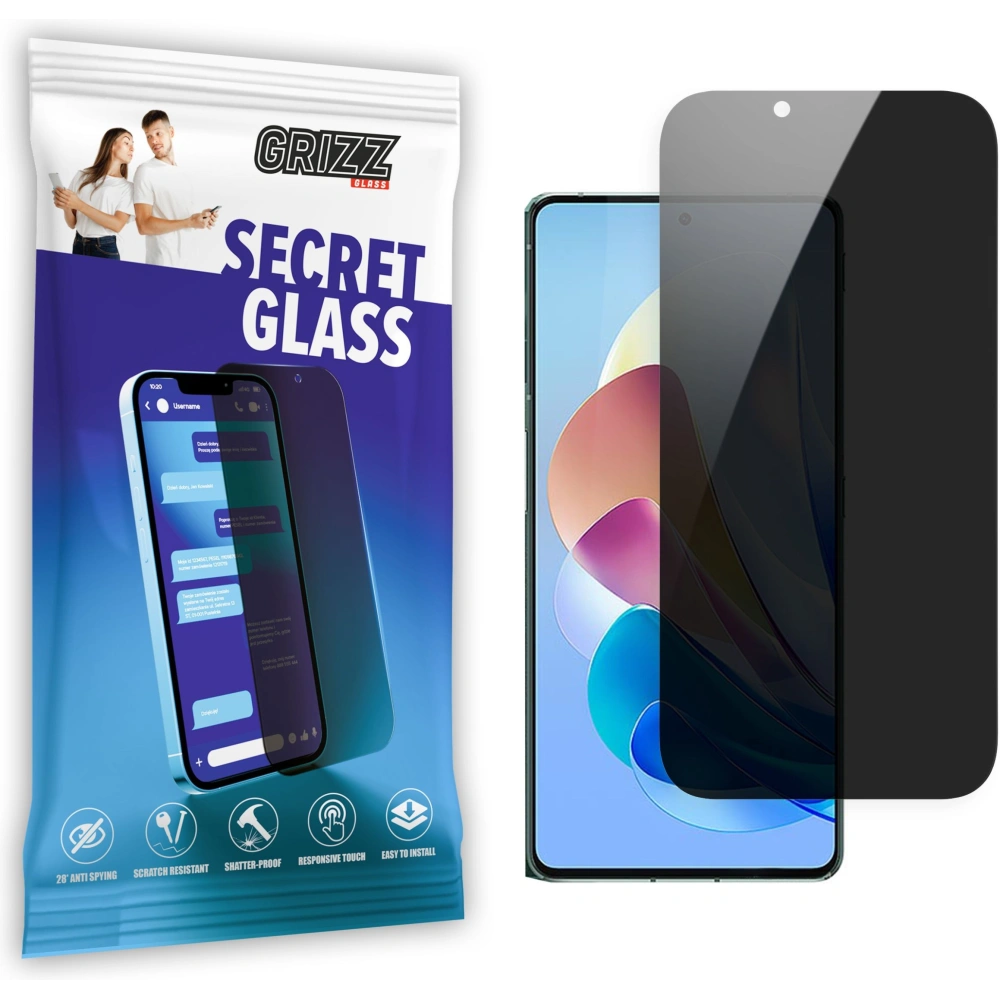 Matowe szkło prywatyzujące GrizzGlass SecretGlass do ZTE nubia Z40S Pro