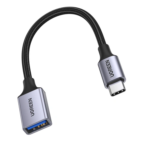 Kabel OTG UGREEN US378 USB C (męski)/USB-A (żeński) 3.0 0.15m czarny
