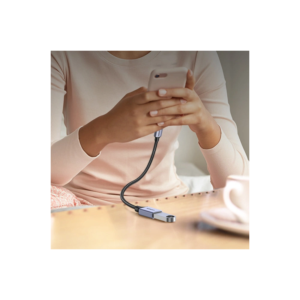 Hurtownia GSM - Kabel OTG UGREEN US378 USB C (mužský)/USB-A (ženský) 3.0 0.15m černý - UGR1665 - {ean13} - Hurt
