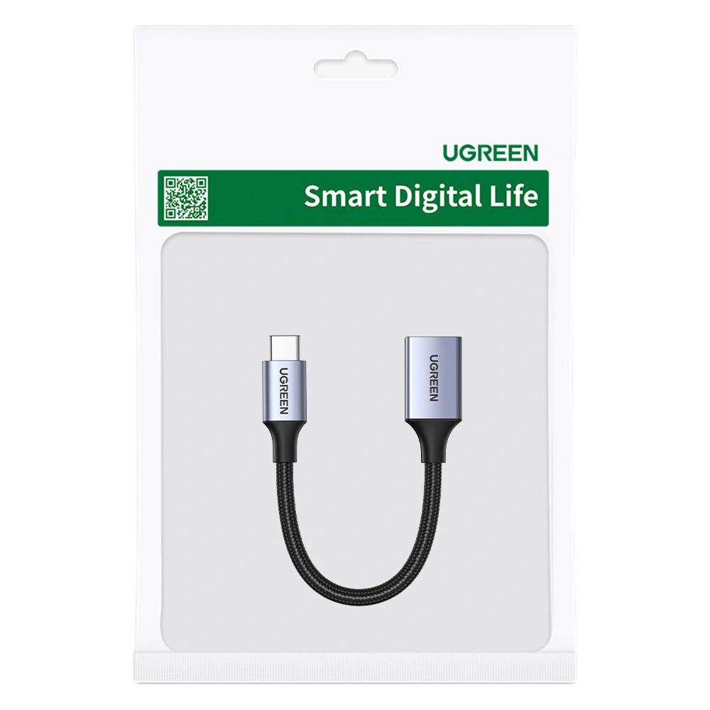 Hurtownia GSM - Kabel OTG UGREEN US378 USB C (bărbat)/USB-A (femeie) 3.0 0.15m negru - UGR1665 - {ean13} - Hurt