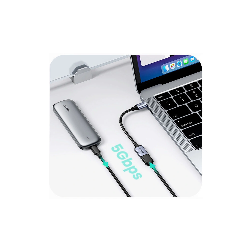 Hurtownia GSM - Kabel OTG UGREEN US378 USB C (bărbat)/USB-A (femeie) 3.0 0.15m negru - UGR1665 - {ean13} - Hurt