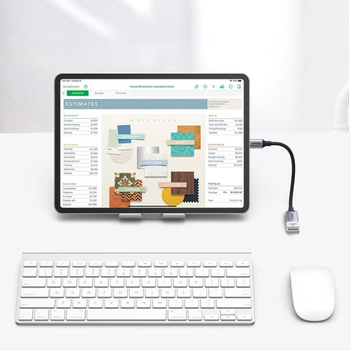 Kabel OTG UGREEN US378 USB C (męski)/USB-A (żeński) 3.0 0.15m czarny