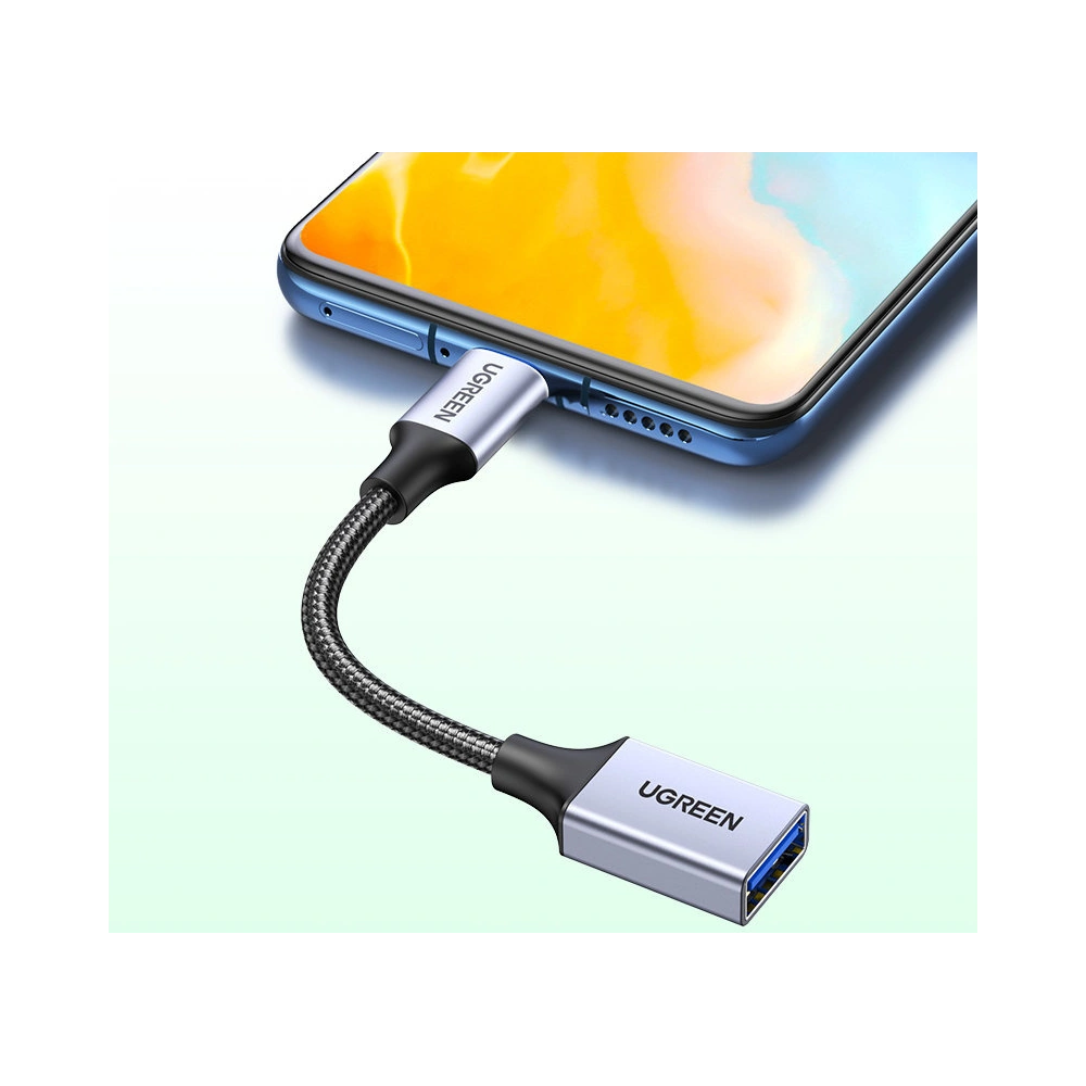 Hurtownia GSM - UGREEN US378 OTG Kábel USB C (hím)/USB-A (női) 3.0 0.15m fekete - UGR1665 - {ean13} - Hurt