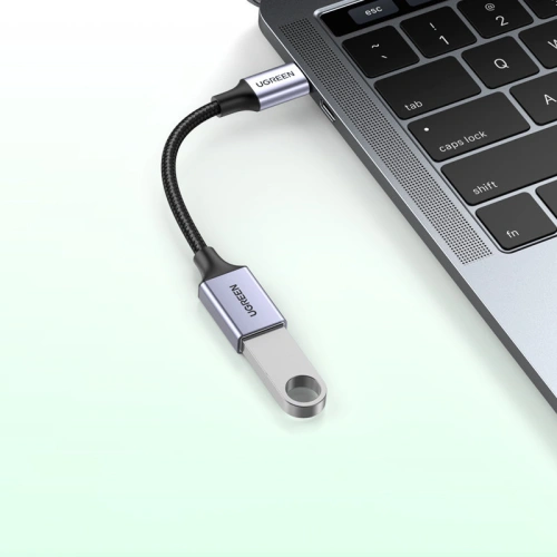 Kabel OTG UGREEN US378 USB C (męski)/USB-A (żeński) 3.0 0.15m czarny