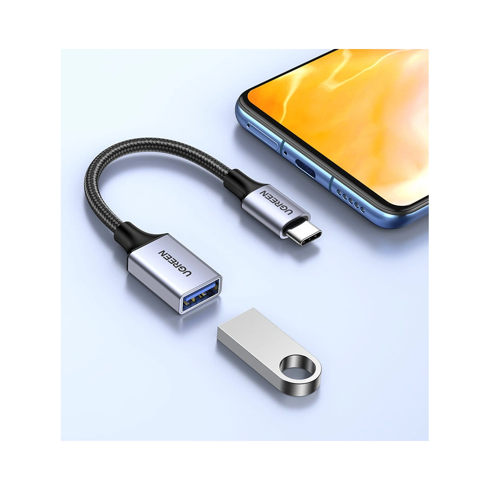Hurtownia GSM - Kabel OTG UGREEN US378 USB C (bărbat)/USB-A (femeie) 3.0 0.15m negru - UGR1665 - {ean13} - Hurt