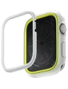 Etui UNIQ Moduo Apple Watch 4/5/6/7/SE/8/9 44/45mm limonka-biały/lime-white