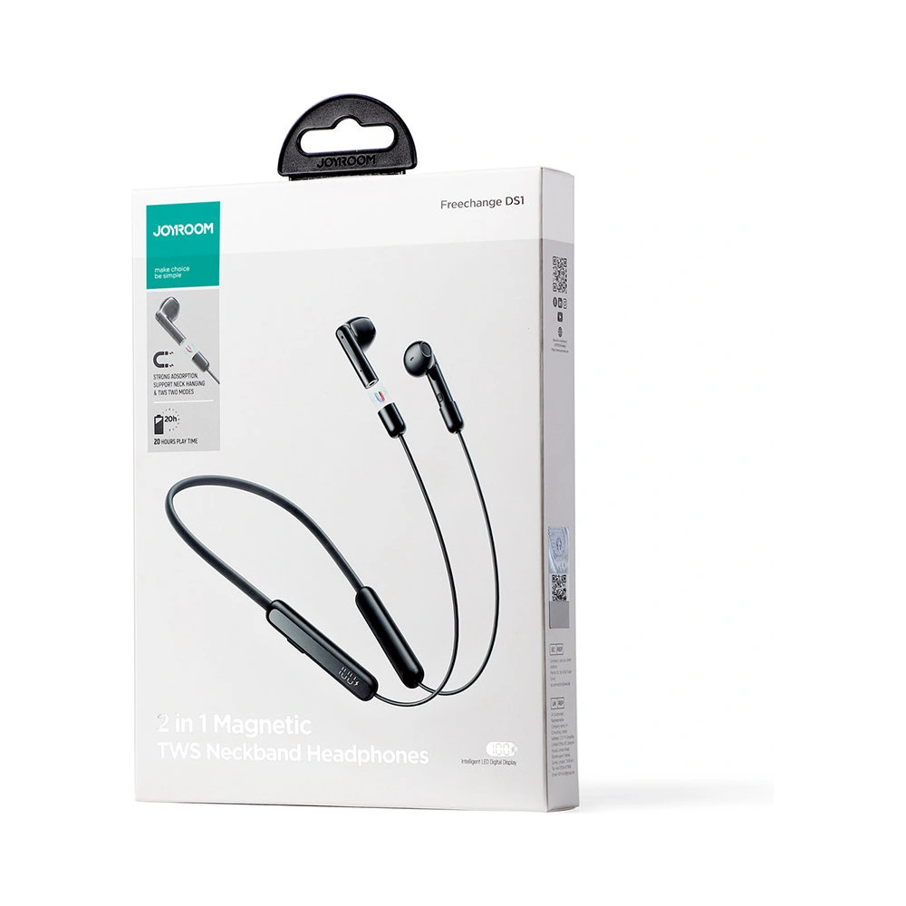 Hurtownia GSM - Căști wireless Joyroom DS1 neckband negre - JYR773 - {ean13} - Hurt