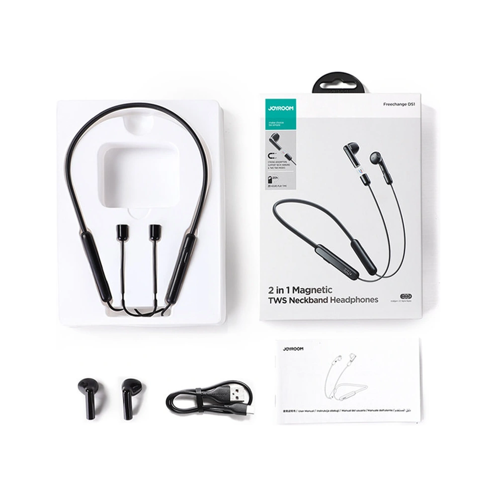 Hurtownia GSM - Căști wireless Joyroom DS1 neckband negre - JYR773 - {ean13} - Hurt