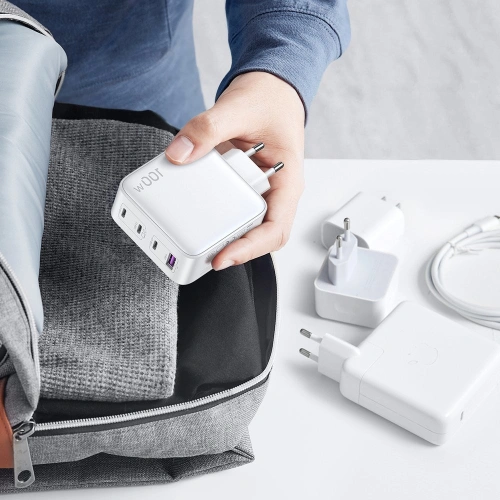 Ładowarka sieciowa GaN UGREEN CD226 3xUSB-C/USB-A 100W PPS biała
