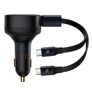 Hurtownia GSM - Autós töltő Baseus Enjoyment 33W + USB-C kábelek (fekete) - BSU4466 - {ean13} - Hurt