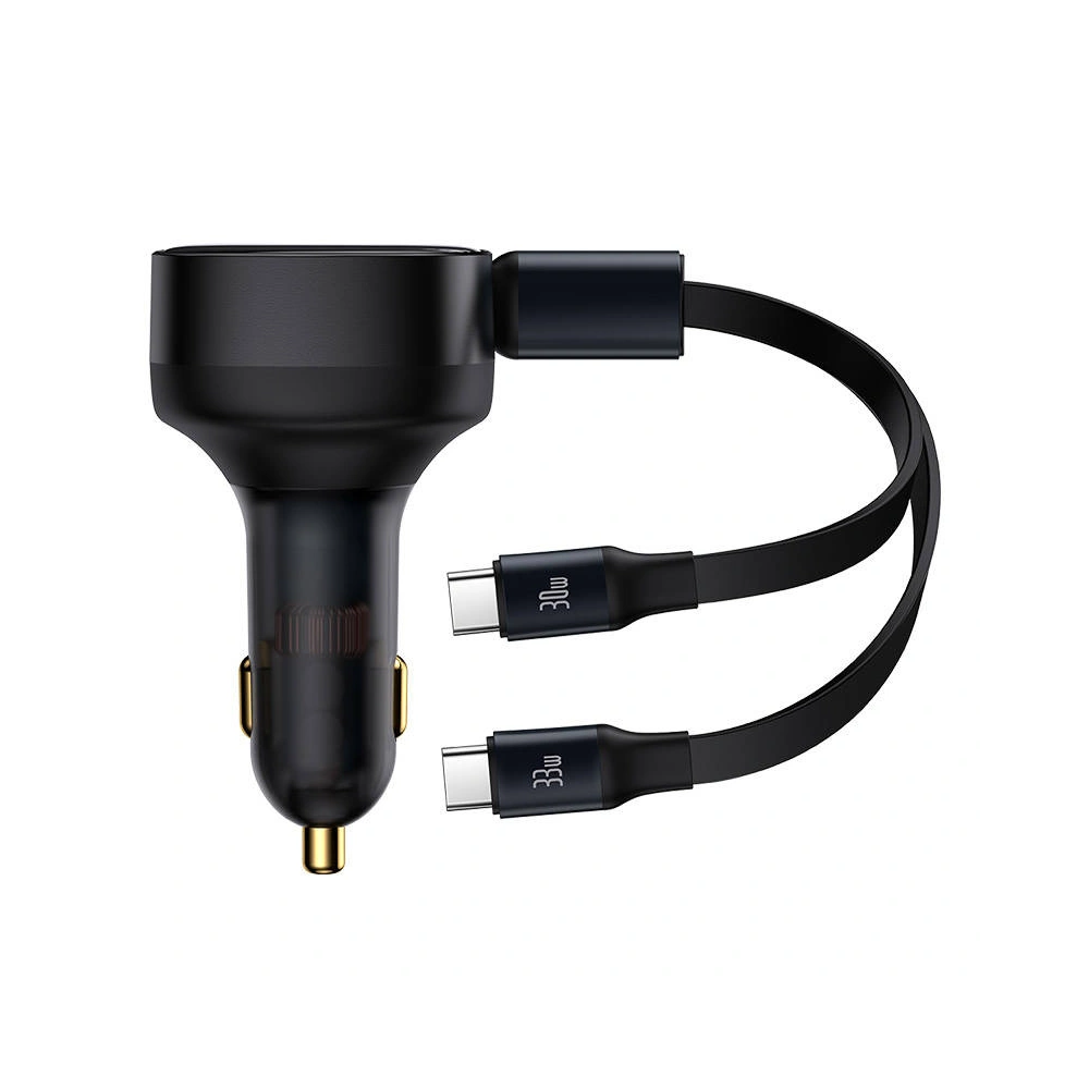 Hurtownia GSM - Autós töltő Baseus Enjoyment 33W + USB-C kábelek (fekete) - BSU4466 - {ean13} - Hurt