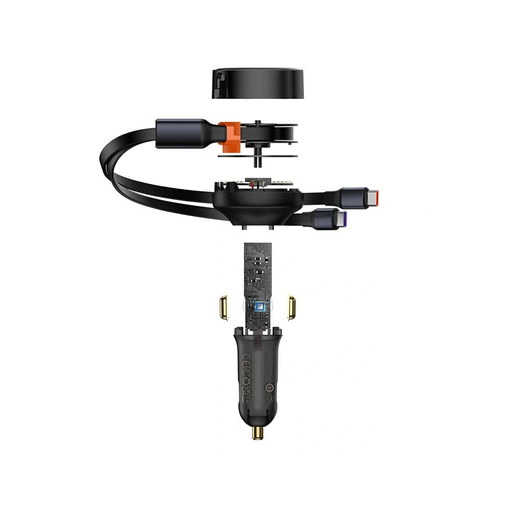 Hurtownia GSM - Auto nabíječka Baseus Enjoyment 33W + USB-C kabely (černá) - BSU4466 - {ean13} - Hurt