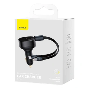 Hurtownia GSM - Autós töltő Baseus Enjoyment 33W + USB-C kábelek (fekete) - BSU4466 - {ean13} - Hurt