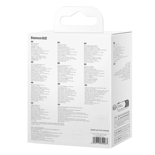 Ładowarka samochodowa Baseus Enjoyment 33W + kable USB-C (czarna)